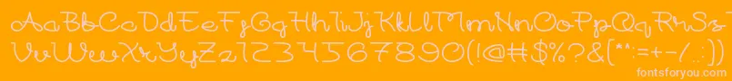 At Most Sphere Font – Pink Fonts on Orange Background