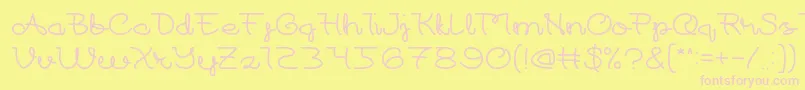 At Most Sphere Font – Pink Fonts on Yellow Background