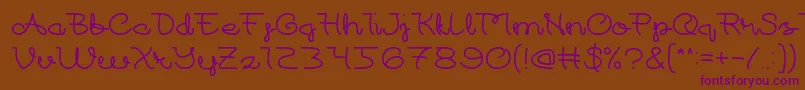 Шрифт At Most Sphere – фиолетовые шрифты на коричневом фоне
