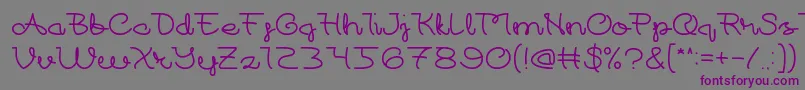 At Most Sphere Font – Purple Fonts on Gray Background