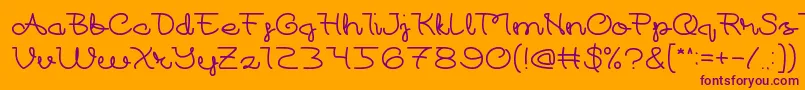 At Most Sphere Font – Purple Fonts on Orange Background