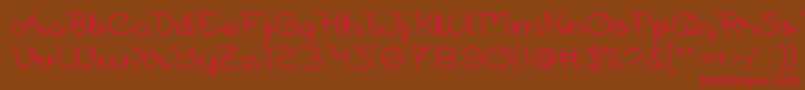 At Most Sphere Font – Red Fonts on Brown Background