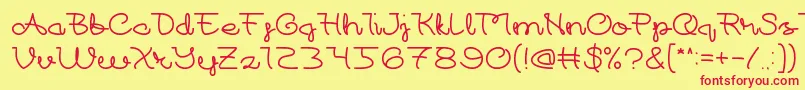 At Most Sphere Font – Red Fonts on Yellow Background