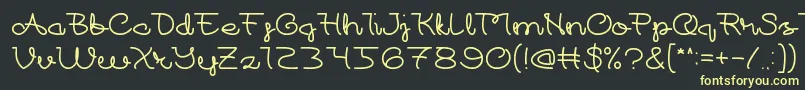 At Most Sphere Font – Yellow Fonts on Black Background