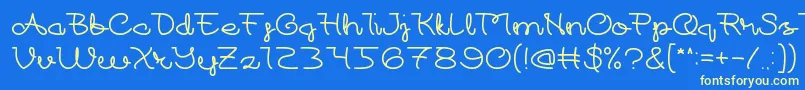 At Most Sphere Font – Yellow Fonts on Blue Background