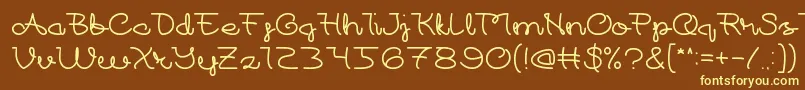 At Most Sphere Font – Yellow Fonts on Brown Background