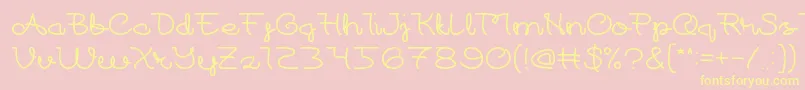 At Most Sphere Font – Yellow Fonts on Pink Background