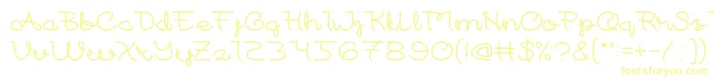 Шрифт At Most Sphere – жёлтые шрифты на белом фоне