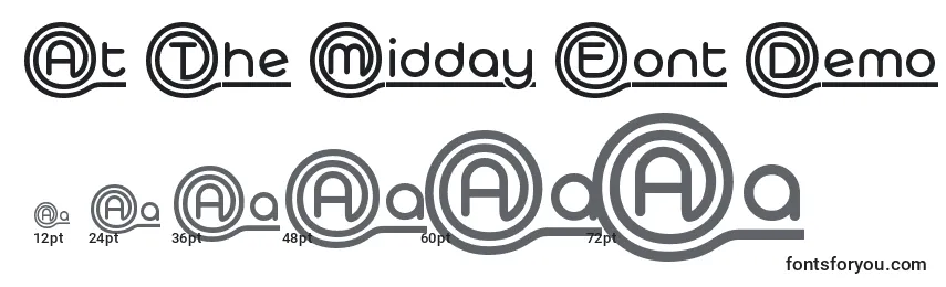 At The Midday Font Demo Font Sizes