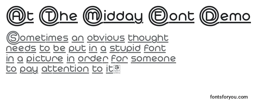 Fonte At The Midday Font Demo