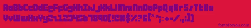 Czcionka ataurus – fioletowe czcionki na czerwonym tle
