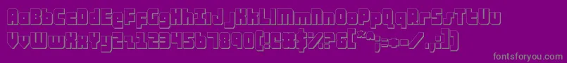 Czcionka ataurus3d – szare czcionki na fioletowym tle