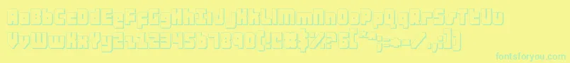 Шрифт ataurus3d – зелёные шрифты на жёлтом фоне