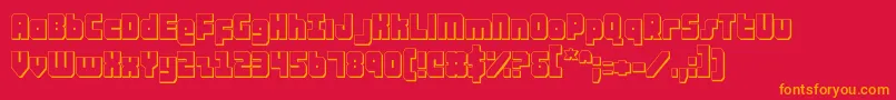 ataurus3d Font – Orange Fonts on Red Background
