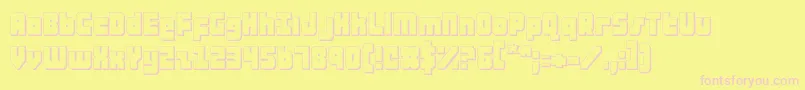 ataurus3d Font – Pink Fonts on Yellow Background