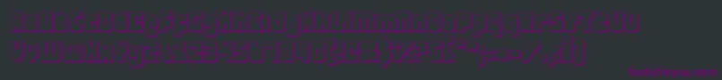 ataurus3d-Schriftart – Violette Schriften auf schwarzem Hintergrund