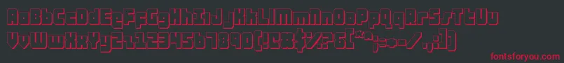 ataurus3d-Schriftart – Rote Schriften auf schwarzem Hintergrund