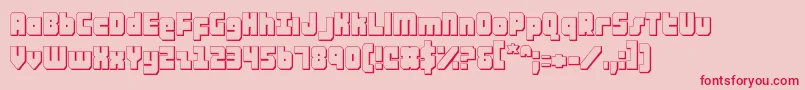 Fonte ataurus3d – fontes vermelhas em um fundo rosa