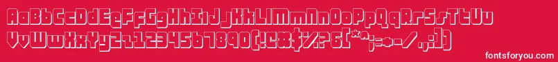 ataurus3d-Schriftart – Weiße Schriften auf rotem Hintergrund