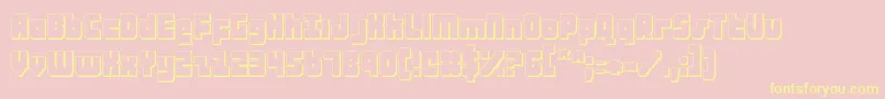 ataurus3d Font – Yellow Fonts on Pink Background