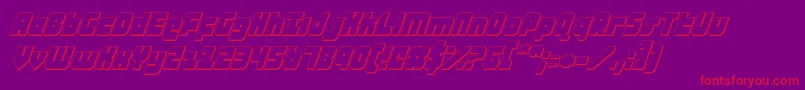 ataurus3di-Schriftart – Rote Schriften auf violettem Hintergrund