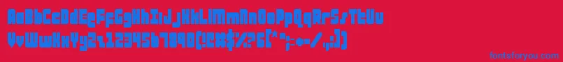 ataurusc Font – Blue Fonts on Red Background