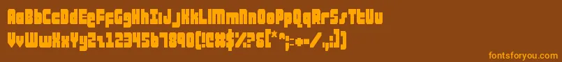 ataurusc Font – Orange Fonts on Brown Background