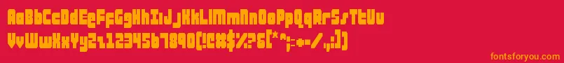 ataurusc Font – Orange Fonts on Red Background
