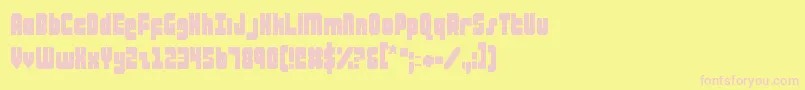 ataurusc Font – Pink Fonts on Yellow Background