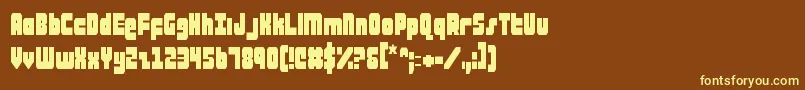 ataurusc Font – Yellow Fonts on Brown Background