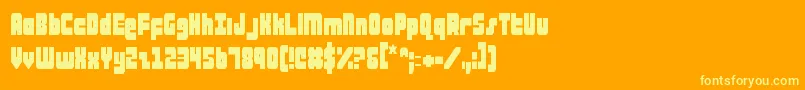 ataurusc Font – Yellow Fonts on Orange Background