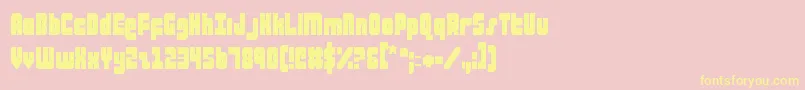 ataurusc Font – Yellow Fonts on Pink Background