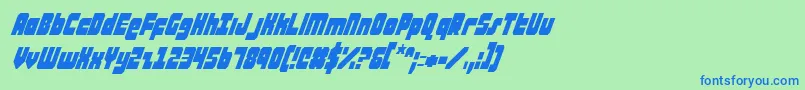 ataurusci Font – Blue Fonts on Green Background