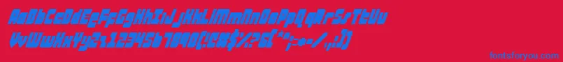 ataurusci Font – Blue Fonts on Red Background