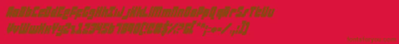 ataurusci-Schriftart – Braune Schriften auf rotem Hintergrund
