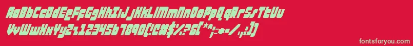 フォントataurusci – 赤い背景に緑の文字