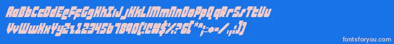 ataurusci Font – Pink Fonts on Blue Background