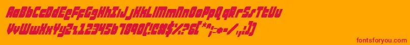 ataurusci Font – Red Fonts on Orange Background