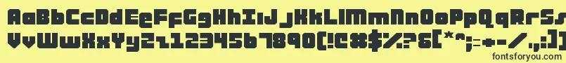 atauruse Font – Black Fonts on Yellow Background