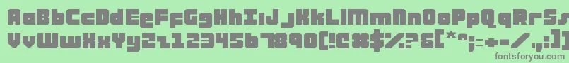 atauruse-Schriftart – Graue Schriften auf grünem Hintergrund