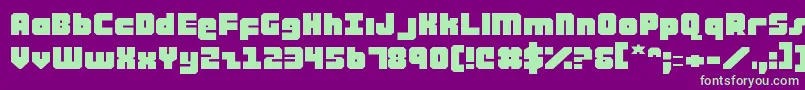 atauruse Font – Green Fonts on Purple Background