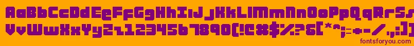 atauruse Font – Purple Fonts on Orange Background