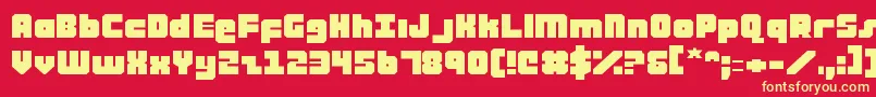 atauruse Font – Yellow Fonts on Red Background