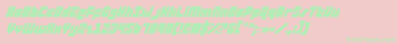 ataurusi Font – Green Fonts on Pink Background