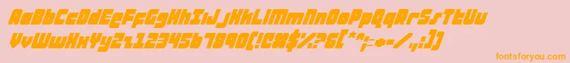 ataurusi Font – Orange Fonts on Pink Background