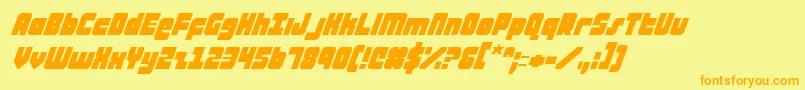 ataurusi Font – Orange Fonts on Yellow Background