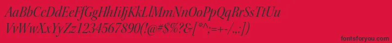 KeplerstdScnitdisp Font – Black Fonts on Red Background
