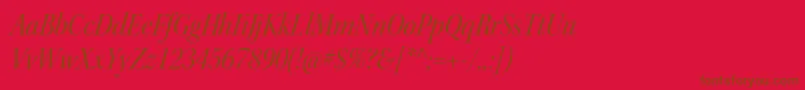 フォントKeplerstdScnitdisp – 赤い背景に茶色の文字
