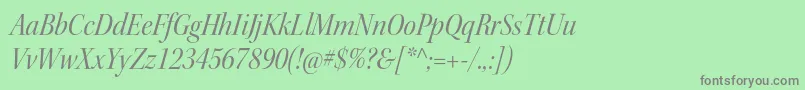 フォントKeplerstdScnitdisp – 緑の背景に灰色の文字