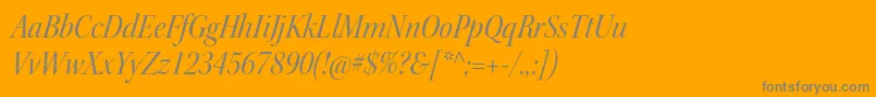 KeplerstdScnitdisp Font – Gray Fonts on Orange Background